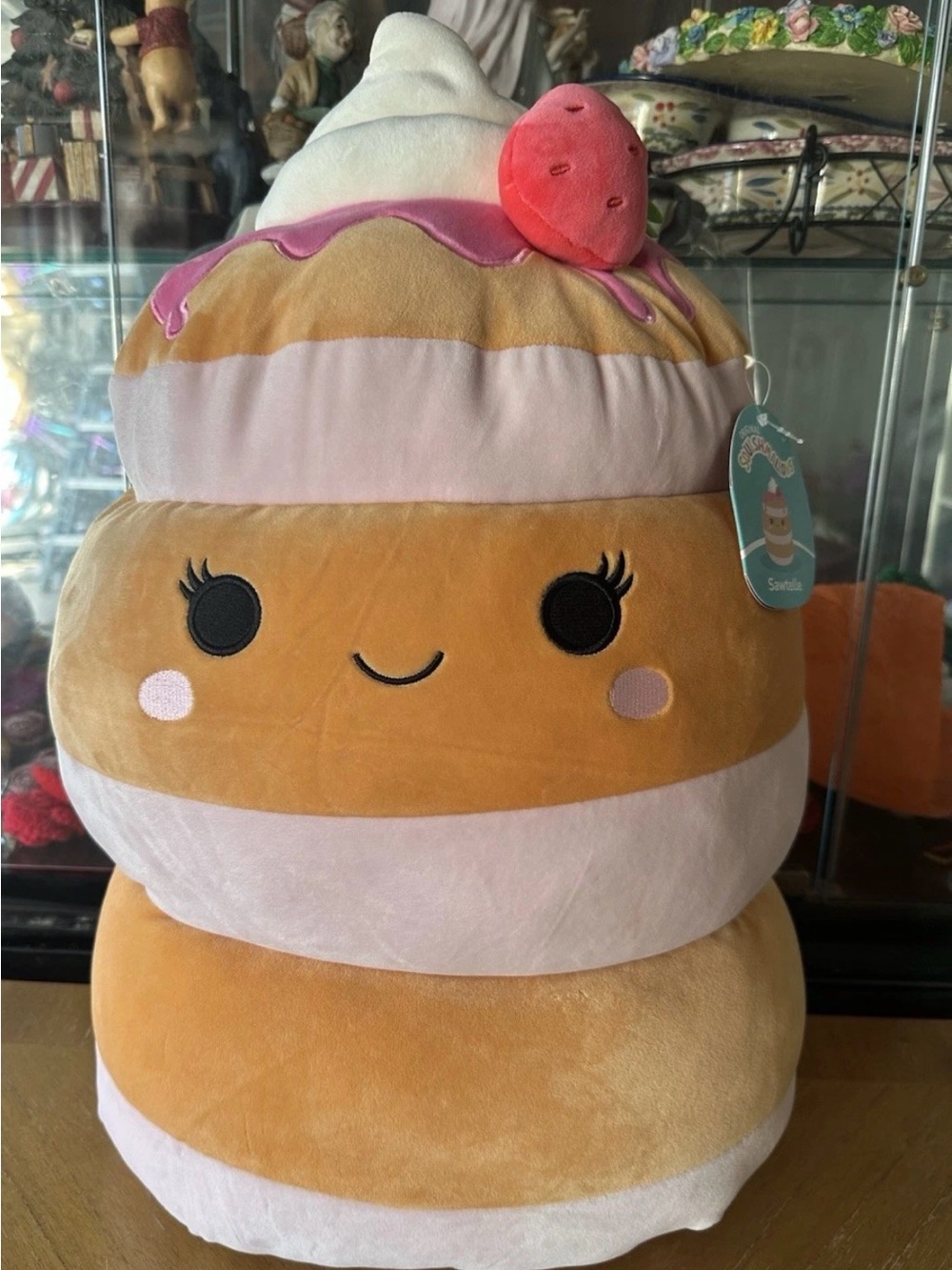 Squishmallows Sawtelle The Strawberry Pancakes 16" Stuffed Plush